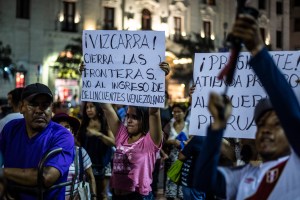 “No al ingreso de delincuentes”: Peruanos marcharon en rechazo a los migrantes venezolanos
