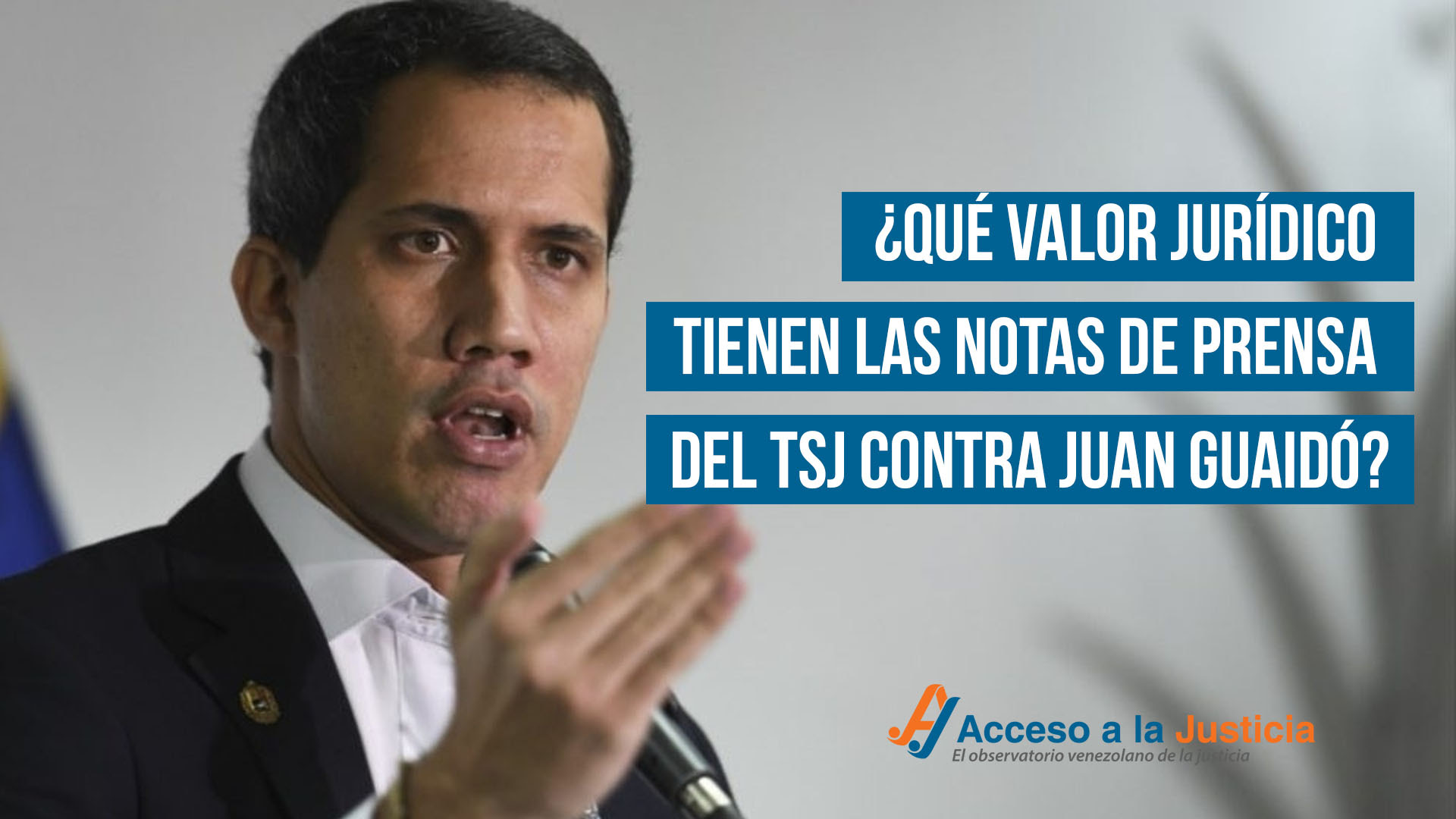 ¿Qué valor jurídico tienen las notas de prensa del TSJ contra Juan Guaidó?