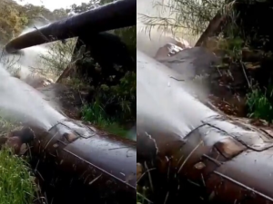 Reportan una fisura en la tubería del acueducto del Táchira #25Feb (VIDEO)