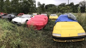 Descubren un campo donde hay una flota de Ferraris abandonados desde hace una década (FOTOS)