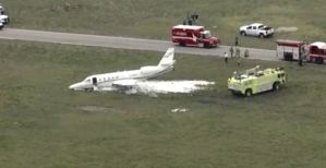 Aeronave venezolana se salió de la pista del aeropuerto ejecutivo de Fort Lauderdale (Video)
