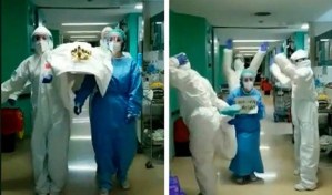 VIRAL: Médicos parodian meme de africanos bailando con ataúd para “matar” al coronavirus