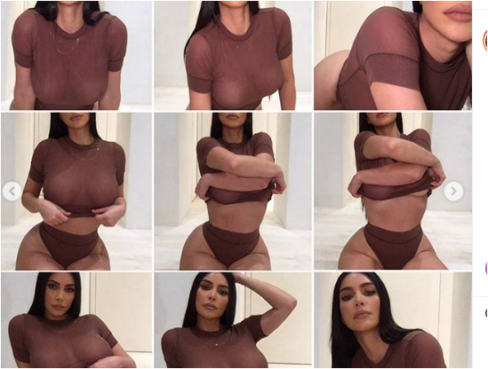 Curvas, pechos y muchas fotos en ropa interior: Kim Kardashian paralizó Instagram