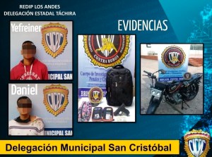 Motorizados atracaban con pistola de juguete en Táchira