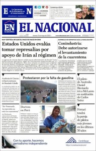 Portadas de este viernes 15 de mayo de 2020