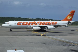 Airbus A-340 de la sancionada Conviasa retornó al país luego de su “paseo” por Irán y Túnez