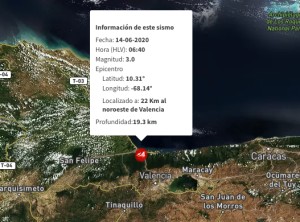 Un sismo de magnitud 3.0 se registró en Valencia