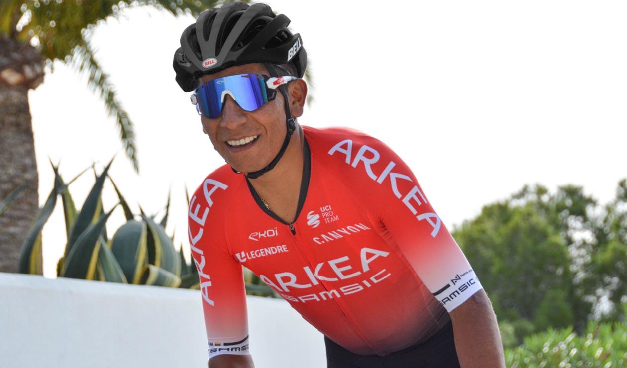 El ciclista colombiano Nairo Quintana retoma entrenamientos tras ser arrollado por un carro