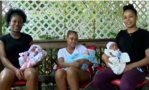 “Fue una bendición”: Tres hermanas dieron a luz el mismo día y en el mismo hospital (FOTO)