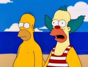 “Los Simpson” y otro misterio resuelto: Por qué Krusty el payaso es idéntico a Homero