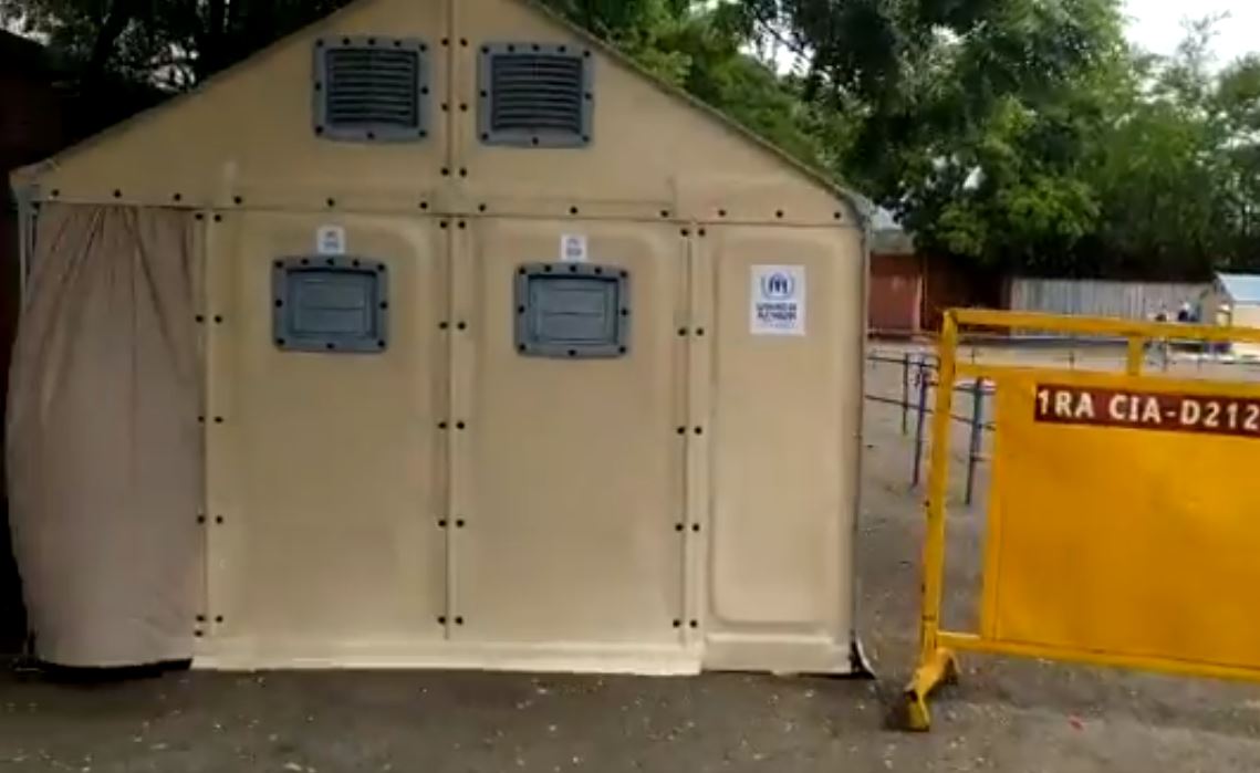 Instalaron carpas en Táchira para atender a contagiados tras desbordamiento hospitalario (Video)