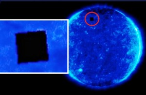 ¿Es un enorme Ovni el cubo negro que se ve cerca del Sol?