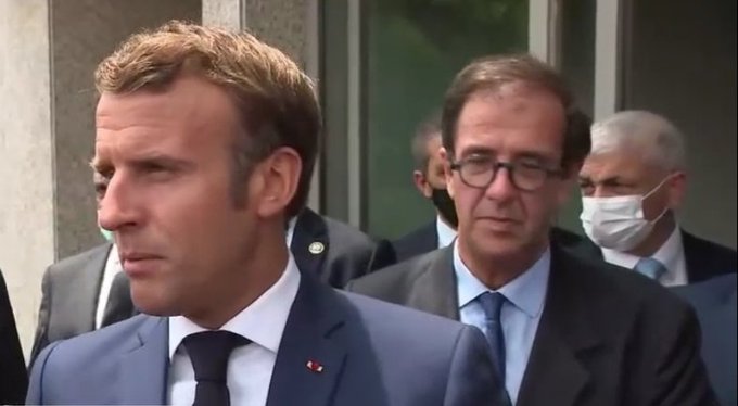 El presidente francés Emmanuel Macron llegó a Beirut