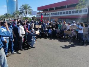 Trabajadores de Sidor rompen la cuarentena y protestan por falta de seguro HCM (Fotos y Video)