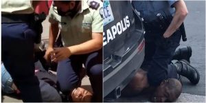 Caso “George Floyd” en Caracas: PoliSucre sometió a un joven presionándole el cuello contra el asfalto (FOTO)