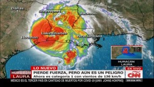 El huracán Laura se debilita a categoría 1