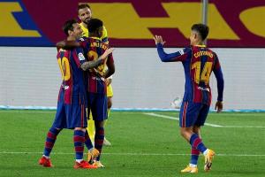 El Barcelona golea al Villarreal en una fiesta de Ansu Fati y Messi