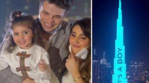Gastan más de 80 mil euros para revelar el sexo de su próximo bebé con luces en un rascacielos en Dubai (VIDEO)