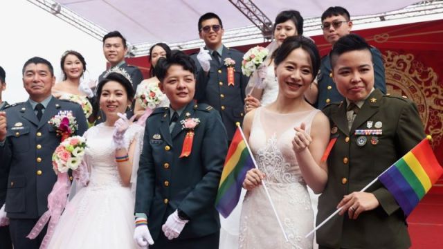Un "sí, quiero" histórico: Primera boda homosexual en el Ejército de Taiwán