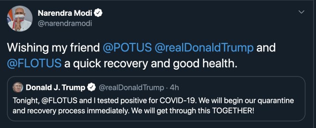 Donald Trump recibe mensajes de apoyo de todo el mundo tras dar positivo para Covid-19(Fotos) 6