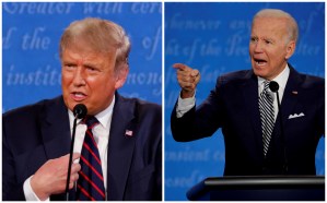 Trump afirma que él no es “contagioso” para ir a un debate con Biden