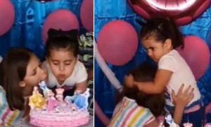 “Estaba celosa”: La historia tras el video de la niña que apaga la vela de cumpleaños de su hermana