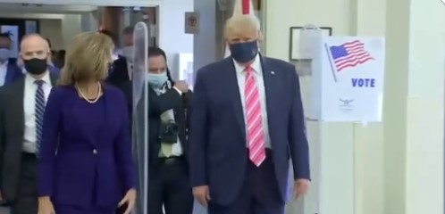 El presidente de EEUU, Donald Trump, acude a votar cerca de su residencia en Florida (Video)