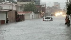 En videos: Lara fue inundada por las lluvias ante un sistema de drenaje colapsado