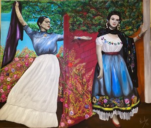 Marco Lux presentó su obra de arte “Lo prohibido” de Frida Kahlo y María Félix