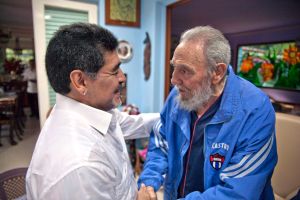 Maradona, Cuba y el tatuaje de Fidel Castro en la pierna de marcar goles (Fotos)
