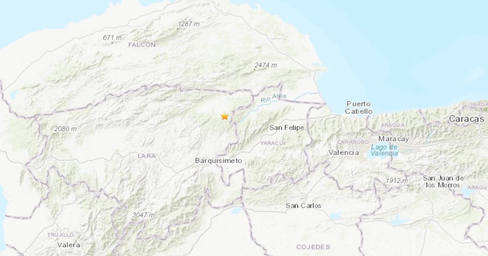Funvisis reportó sismo de magnitud 4,0 al suroeste de Aroa