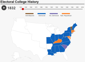 Este mapa muestra cómo votó Estados Unidos en todas las elecciones desde 1824