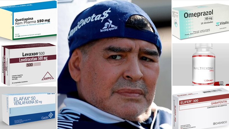 ¿Qué medicamentos integraban el cóctel de psicofármacos que tomaba Diego Maradona?