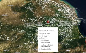Sismo de magnitud 2.5 se registró en Aroa, estado Yaracuy este #24Dic