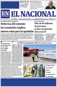 Portadas de este martes 29 de diciembre de 2020