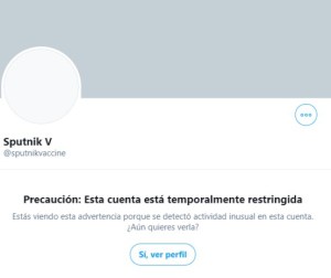 Twitter restringe el acceso a la cuenta de la vacuna rusa Sputnik V