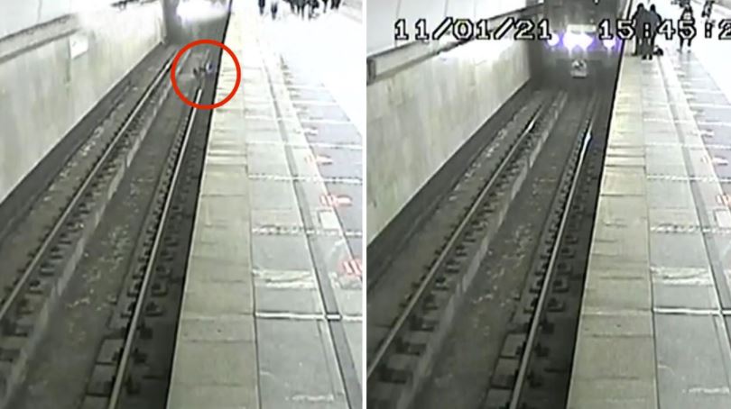 Maquinista frena a tiempo su tren y rescata a un niño que cayó a las vías del metro de Moscú (VIDEO)