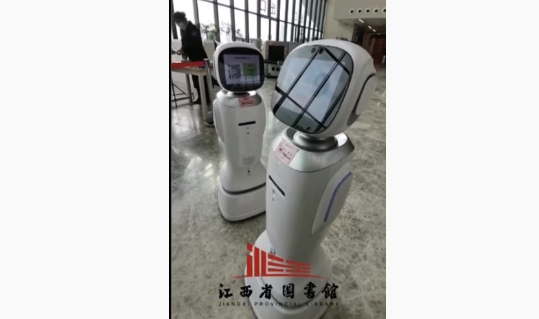 The discussion between the robots in a China Library (VIDEO)