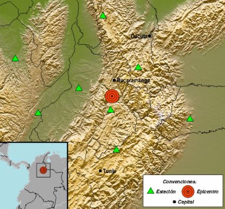 Sismo de magnitud 4.1 sacudió Colombia este #26Feb