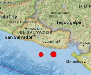 Dos sismos sacuden El Salvador