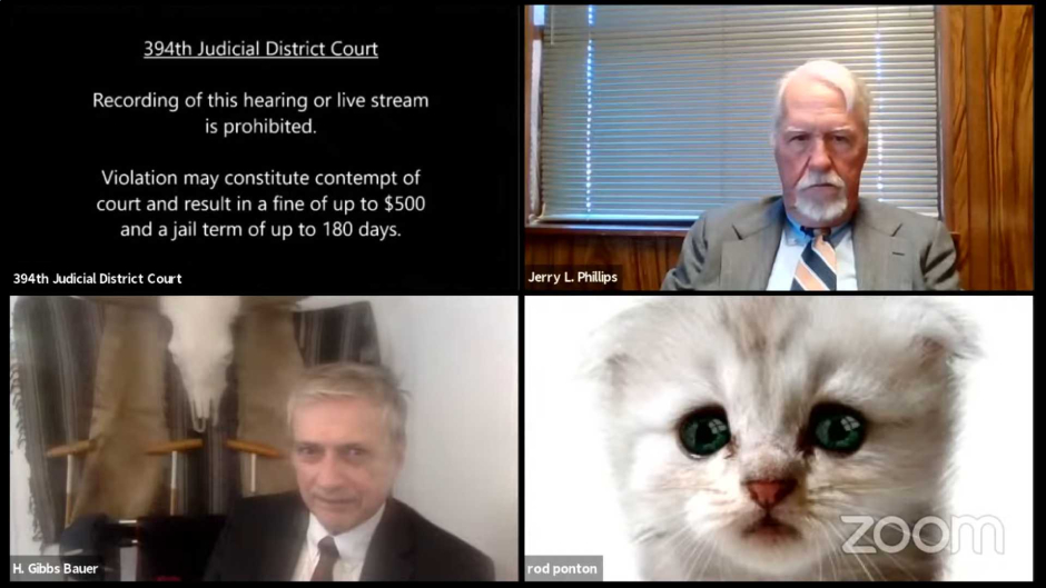 VIRAL: Un abogado no podía deshacerse del filtro Zoom durante una audiencia de la corte delante de un juez (VIDEO)
