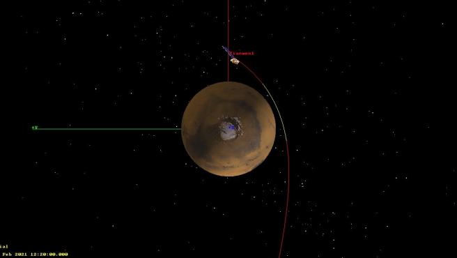 Sonda china “Tianwen-1” se inserta en órbita marciana