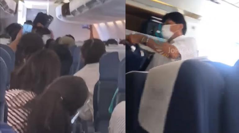 Pasajeros CORRIERON a Evo Morales de un avión tras un estrepitoso abucheo (VIDEO)