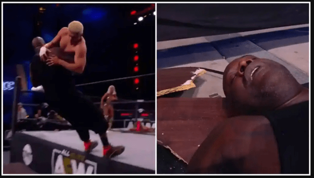 polvo paso cine Knockout! Shaquille O'Neal termina en el hospital tras debutar en la lucha  libre (VIDEO)