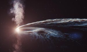 Una estrella tragada por un agujero negro supermasivo envía una partícula fantasma a la Tierra
