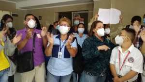Trabajadores del Hospital Central de San Cristóbal protestan para exigir mejoras salarial #1Mar (VIDEO)