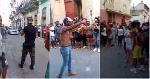 Cubanos protestaron en las calles y la policía se alejó entre insultos a Díaz-Canel (Videos)
