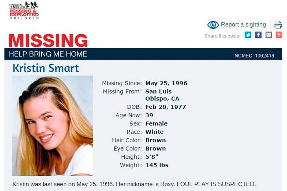 Arrestaron al principal sospechoso del caso de Kristin Smart, la estudiante estadounidense desaparecida desde 1996
