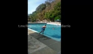 Presuntos miembros de la banda del Coqui se graban “disfrutando” de la piscina del Club de la Policía Metropolitana (VIDEO)