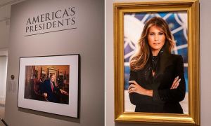 Trump y Melania debutan en la Galería Nacional de Retratos de EEUU